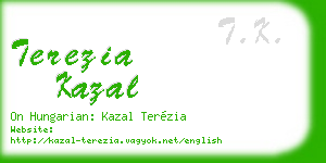 terezia kazal business card